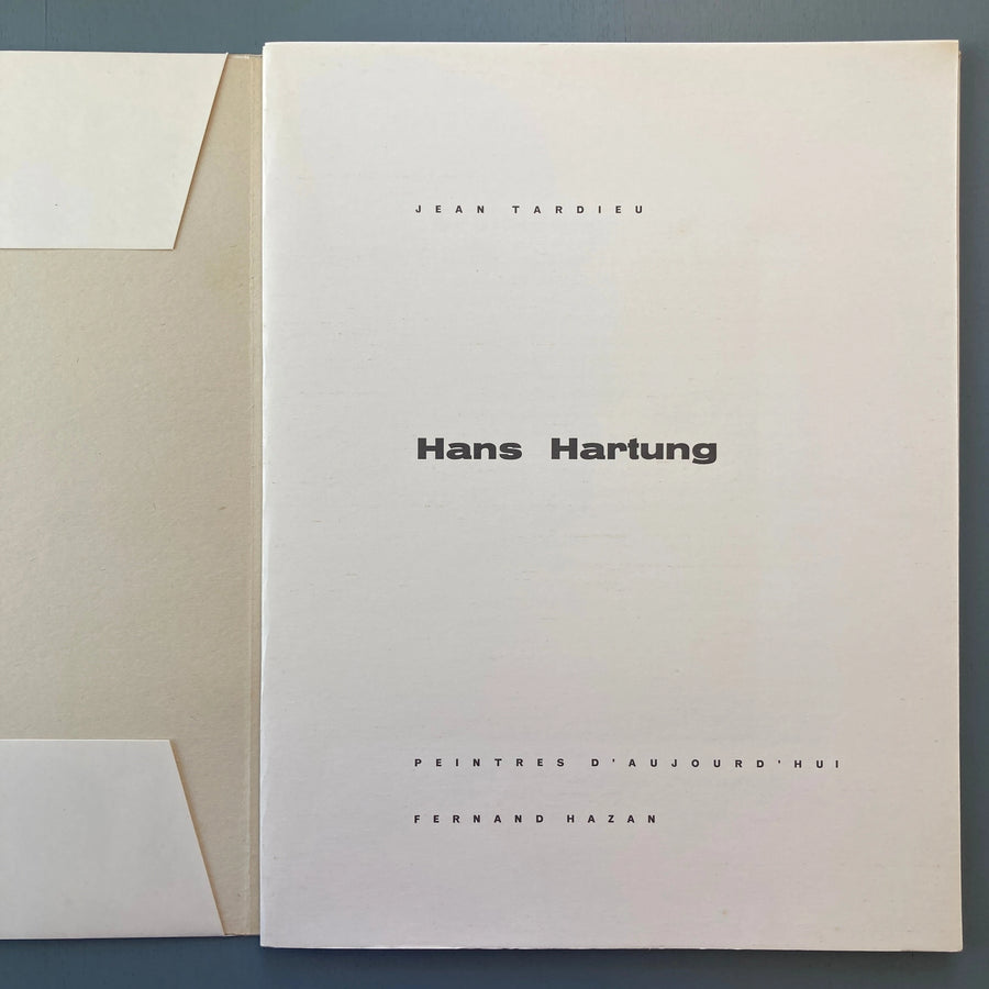 Hans Hartung - Peintres d'aujourd'hui - Fernand Hazan 1962 Saint-Martin Bookshop
