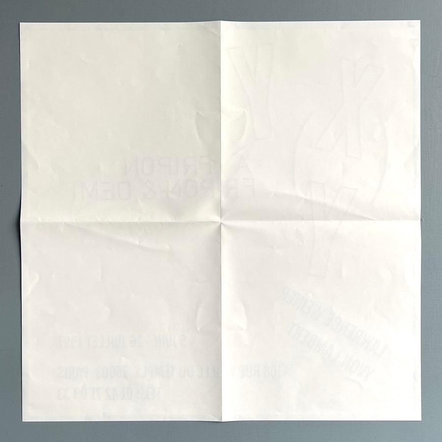 Lawrence Weiner - A Fripon Fripon & Demi poster - Yvon Lambert 1997