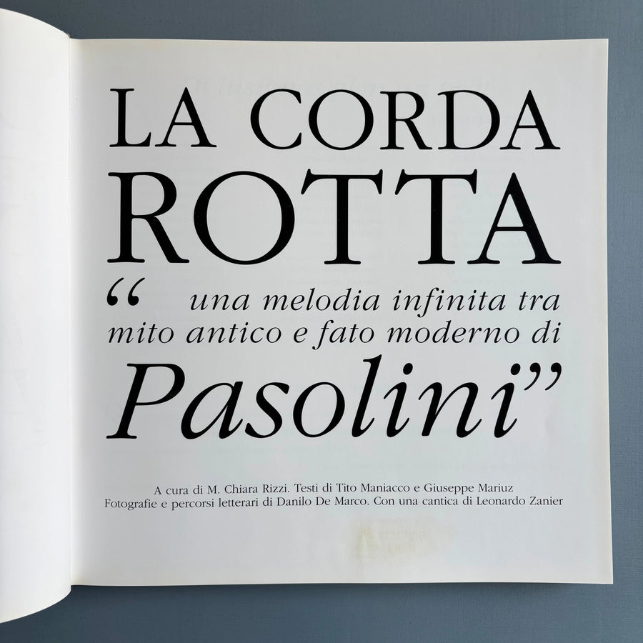 Danilo De Marco - La Corda Rotta - Astrea 1994 - Saint-Martin Bookshop