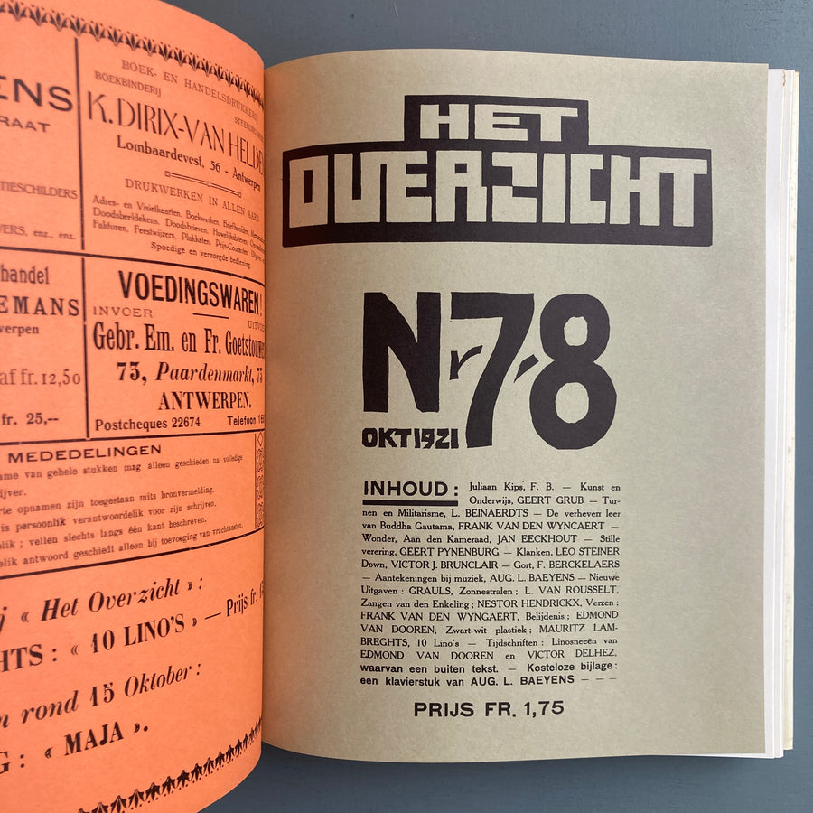 Het Overzicht: Collection complète 1921-1925 - Fonds Mercator & Jean-Michel Place 1976 - Saint-Martin Bookshop