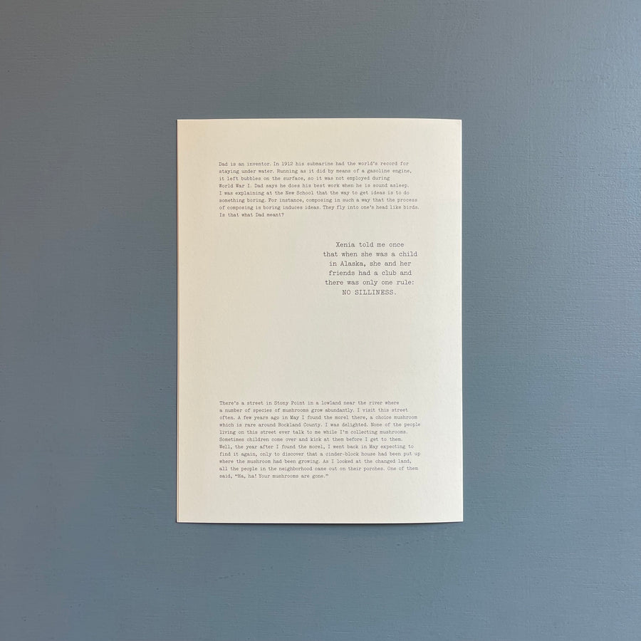 William Gedney/John Cage - Iris Garden - Little Brown Mushroom 2013 - Saint-Martin Bookshop