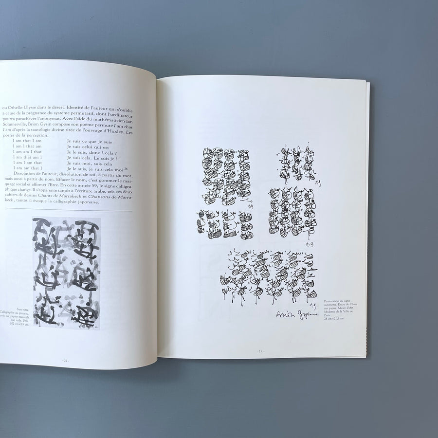 Brion Gysin - Calligraphies, Permutations, Cut Ups - Galerie de France 1987 - Saint-Martin Bookshop