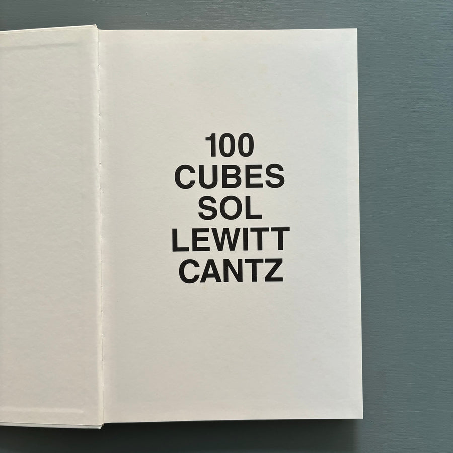 Sol Lewitt - 100 Cubes - Cantz 1996 - Saint-Martin Bookshop