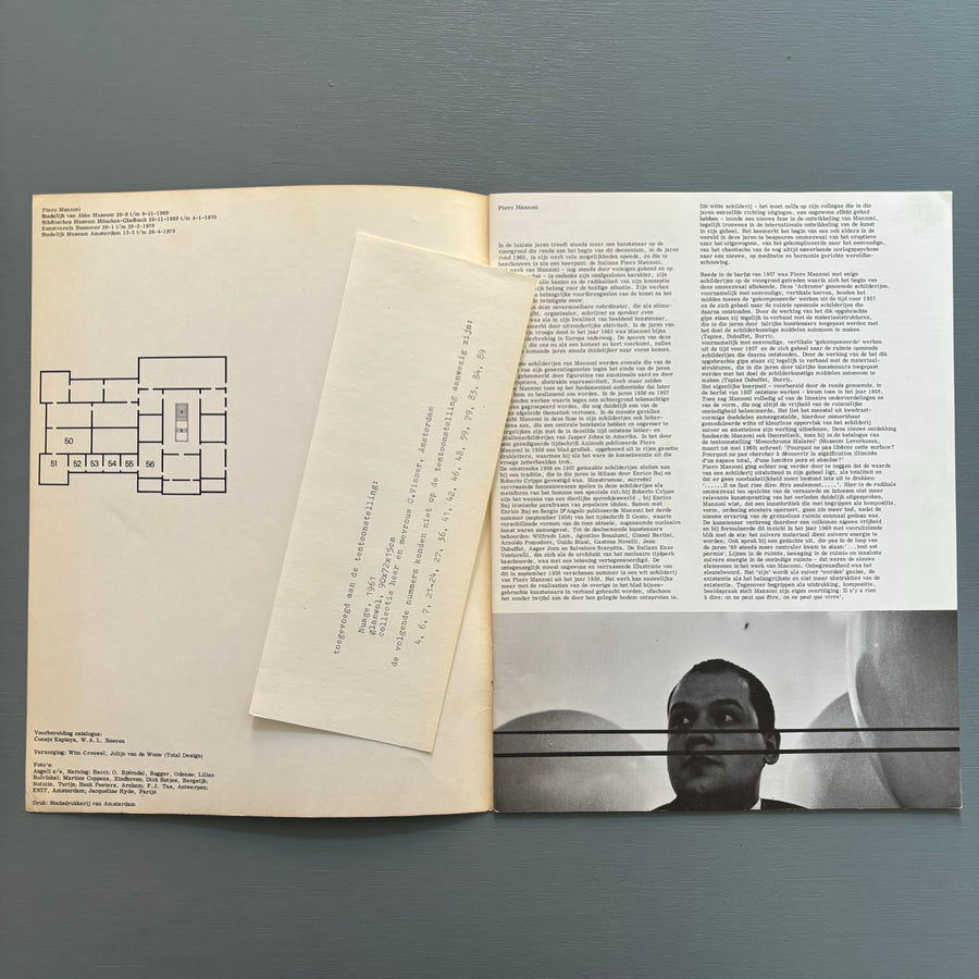 Piero Manzoni - Stedelijk Museum Amsterdam 1970 - Saint-Martin Bookshop