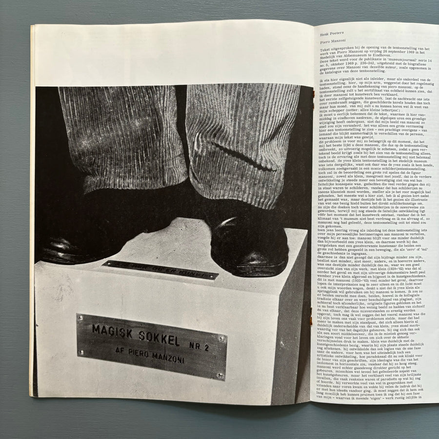 Piero Manzoni - Stedelijk Museum Amsterdam 1970 - Saint-Martin Bookshop