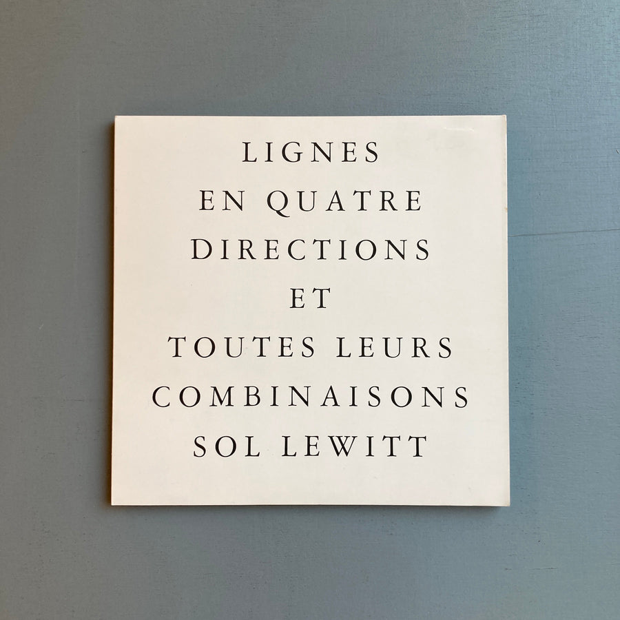Sol Lewitt - Lignes en quatre directions et toutes leurs combinaisons (leporello) - CAPC 1983 - Saint-Martin Bookshop