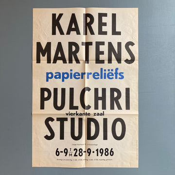 Karel Martens - Papierreliëfs (poster) - 1986 - Saint-Martin Bookshop