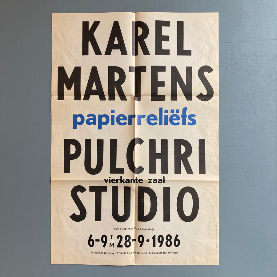 Karel Martens - Papierreliëfs (poster) - 1986 - Saint-Martin Bookshop