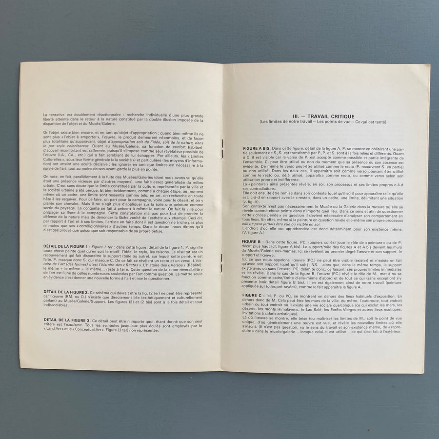 Daniel Buren - Limites Critiques - Yvon Lambert Editeur 1970 - Saint-Martin Bookshop