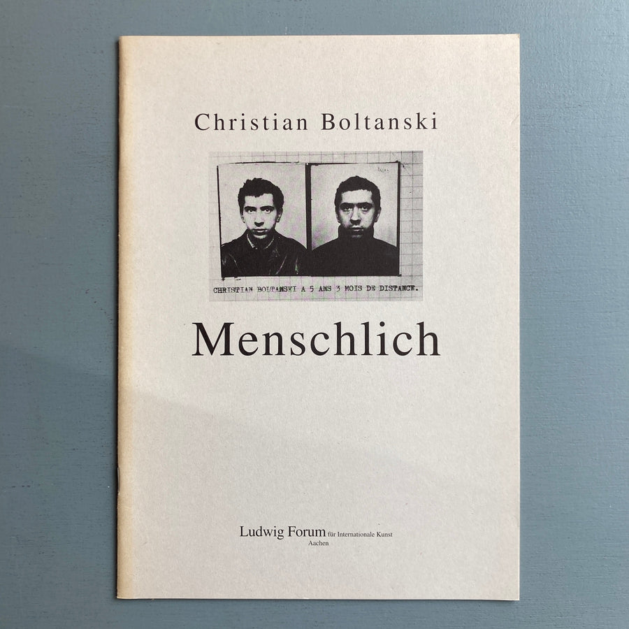 Christian Boltanski - Menschlich - Ludwig Forum 1994 - Saint-Martin Bookshop