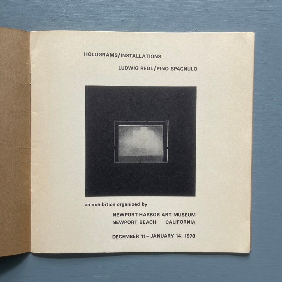 Ludwig Redl/Pino Spagnulo - Holograms/Installations - Newport Harbor Art Museum 1977 - Saint-Martin Bookshop