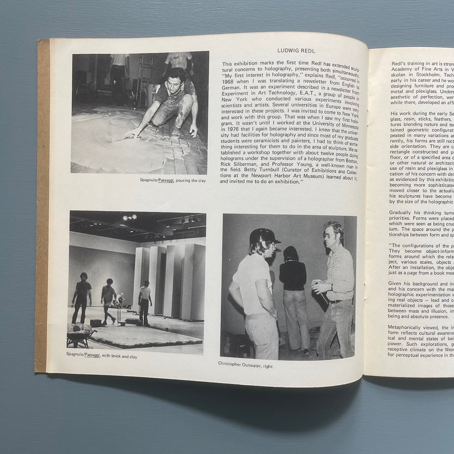 Ludwig Redl/Pino Spagnulo - Holograms/Installations - Newport Harbor Art Museum 1977 - Saint-Martin Bookshop