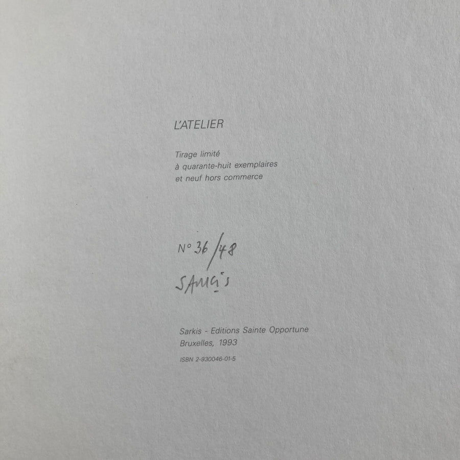 Sarkis (signed) - L'Atelier - Editions Sainte Opportune 1993 - Saint-Martin Bookshop