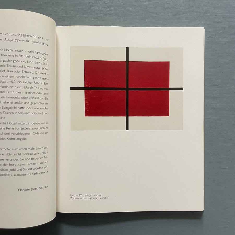 Donald Judd - Prints and works in editions - Edition Schellmann 1993 - Saint-Martin Bookshop