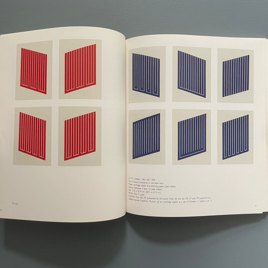 Donald Judd - Prints and works in editions - Edition Schellmann 1993 - Saint-Martin Bookshop