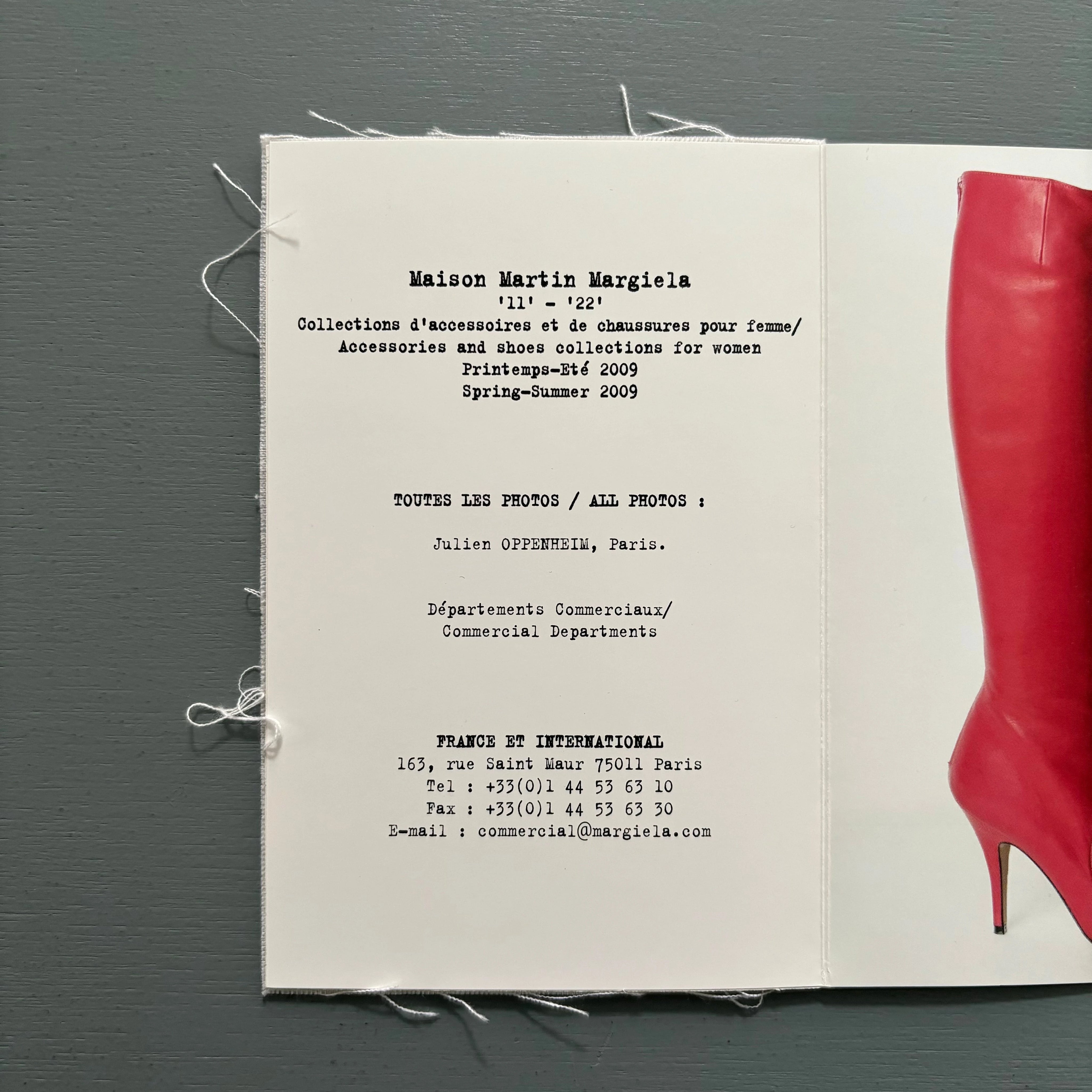 Martin Margiela 2005 インソール　足袋しおり　ブックマーク Martin Margiela 2005 インソール 足袋しおり ブックマーク