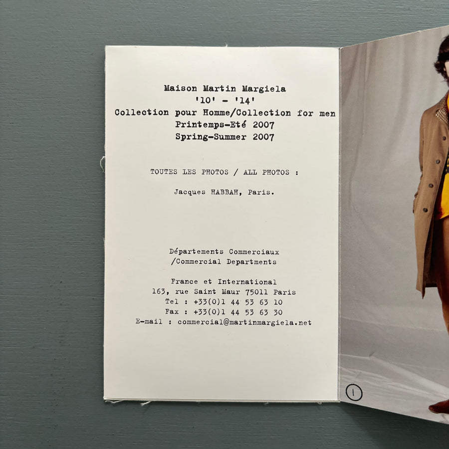 Maison Martin Margiela - Lookbook Men SS 2007 Collection for men - Saint-Martin Bookshop