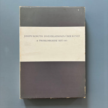 Jospeh Kosuth - Investigationen über Kunst & Problemkreise Seit 1965 - Kunstmuseum Luzern 1973 - Saint-Martin Bookshop