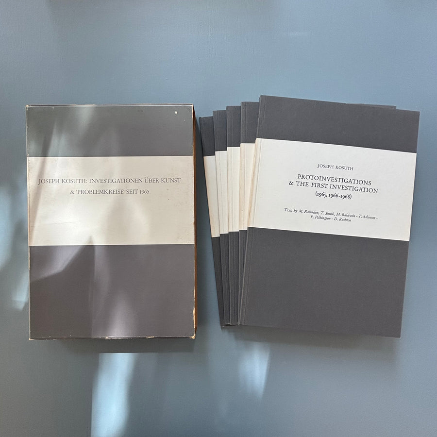Jospeh Kosuth - Investigationen über Kunst & Problemkreise Seit 1965 - Kunstmuseum Luzern 1973 - Saint-Martin Bookshop