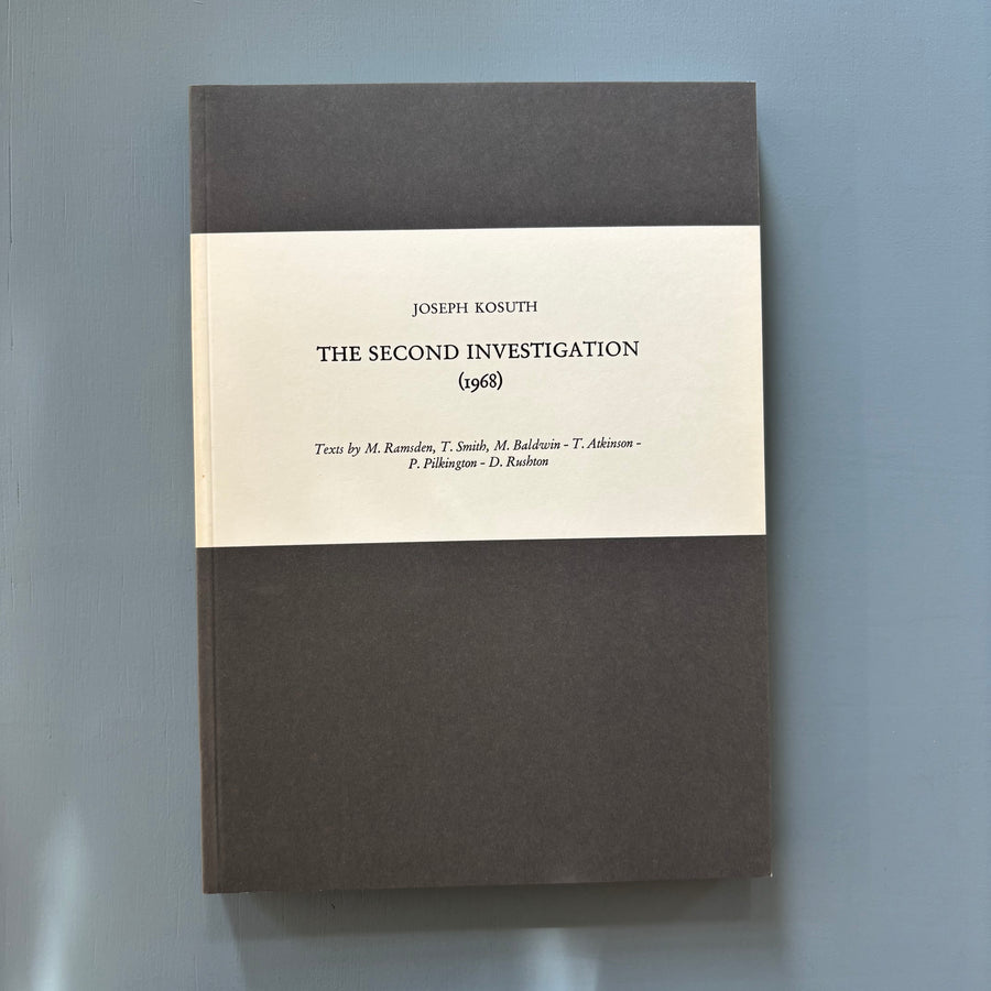 Jospeh Kosuth - Investigationen über Kunst & Problemkreise Seit 1965 - Kunstmuseum Luzern 1973 - Saint-Martin Bookshop