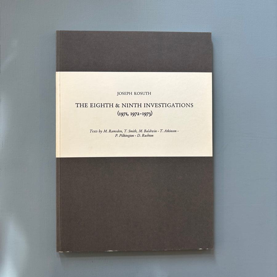 Jospeh Kosuth - Investigationen über Kunst & Problemkreise Seit 1965 - Kunstmuseum Luzern 1973 - Saint-Martin Bookshop