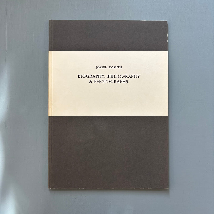 Jospeh Kosuth - Investigationen über Kunst & Problemkreise Seit 1965 - Kunstmuseum Luzern 1973 - Saint-Martin Bookshop