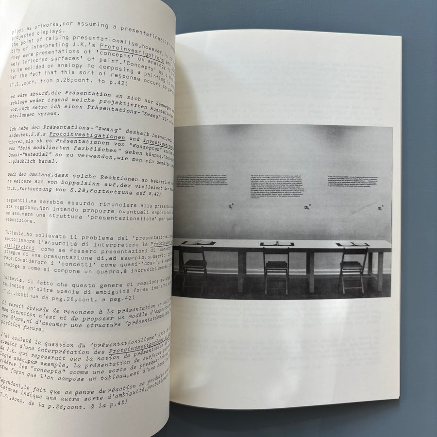 Jospeh Kosuth - Investigationen über Kunst & Problemkreise Seit 1965 - Kunstmuseum Luzern 1973 - Saint-Martin Bookshop