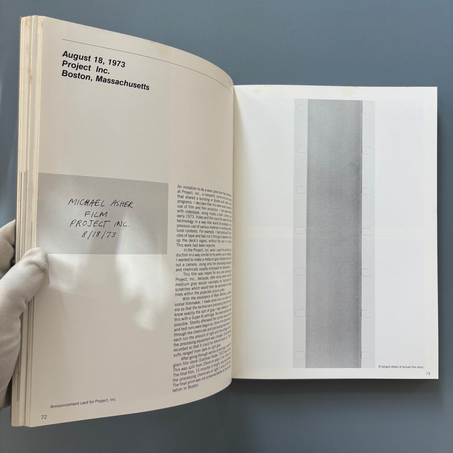 Michael Asher - Writings 1973 - 1983 on Works 1969 - 1979 - Nova Scotia 1983 - Saint-Martin Bookshop