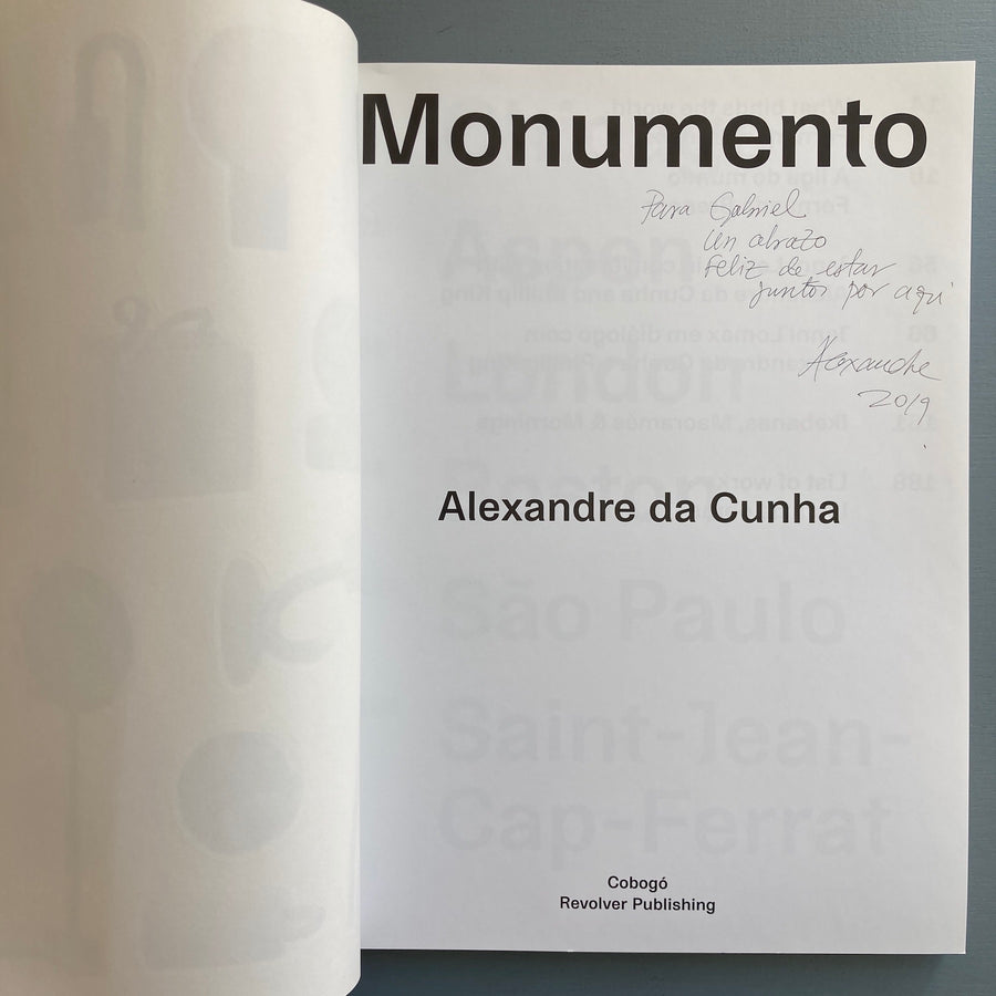 Alexandre da Cunha (signed) - Monumento - Revolver 2019 - Saint-Martin Bookshop
