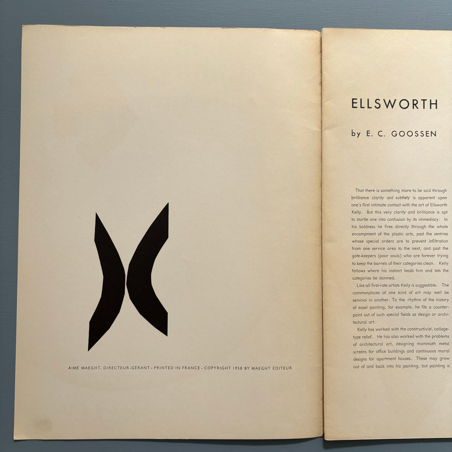 Ellsworth Kelly - Derrière le miroir N°110 - Maeght Editeur 1958 - Saint-Martin Bookshop