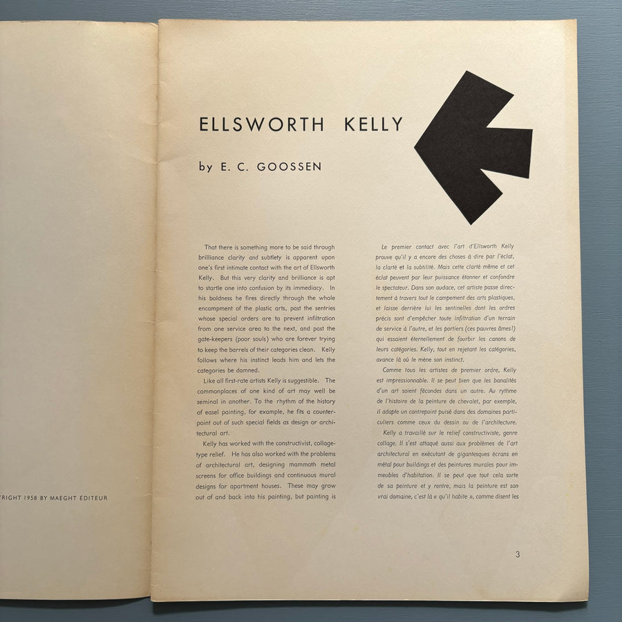 Ellsworth Kelly - Derrière le miroir N°110 - Maeght Editeur 1958 - Saint-Martin Bookshop