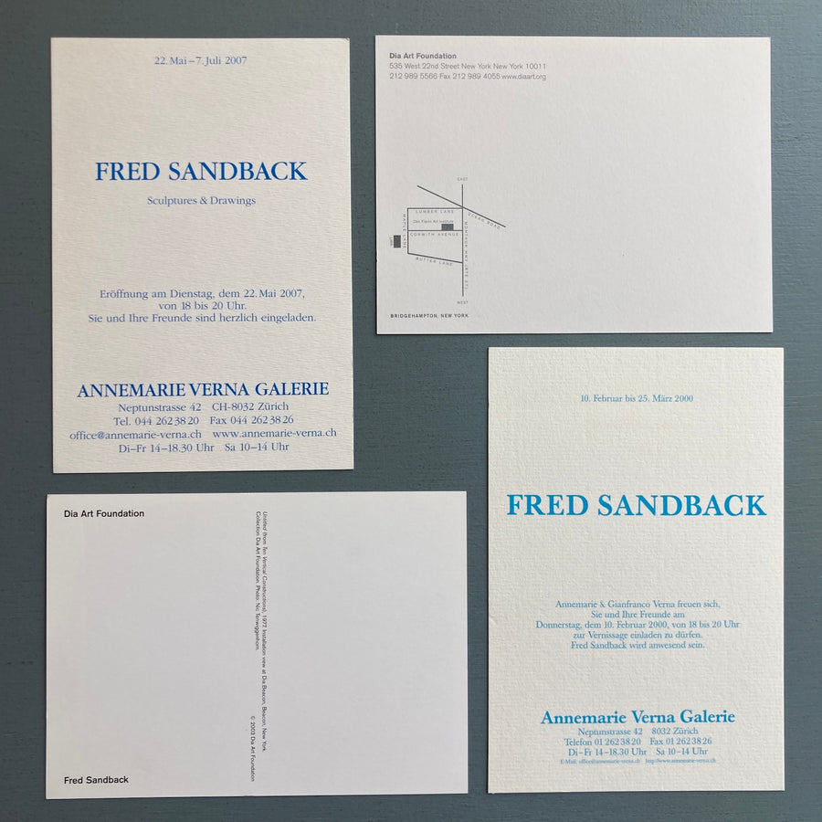 Fred Sandback - Ephemera and postcard - 2000's - Saint-Martin Bookshop