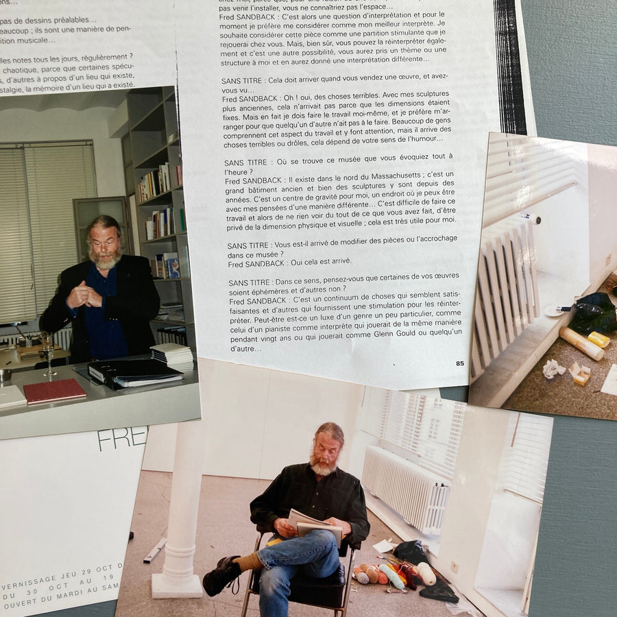 Fred Sandback - Interview, photographs and invitation - 1998 - Saint-Martin Bookshop