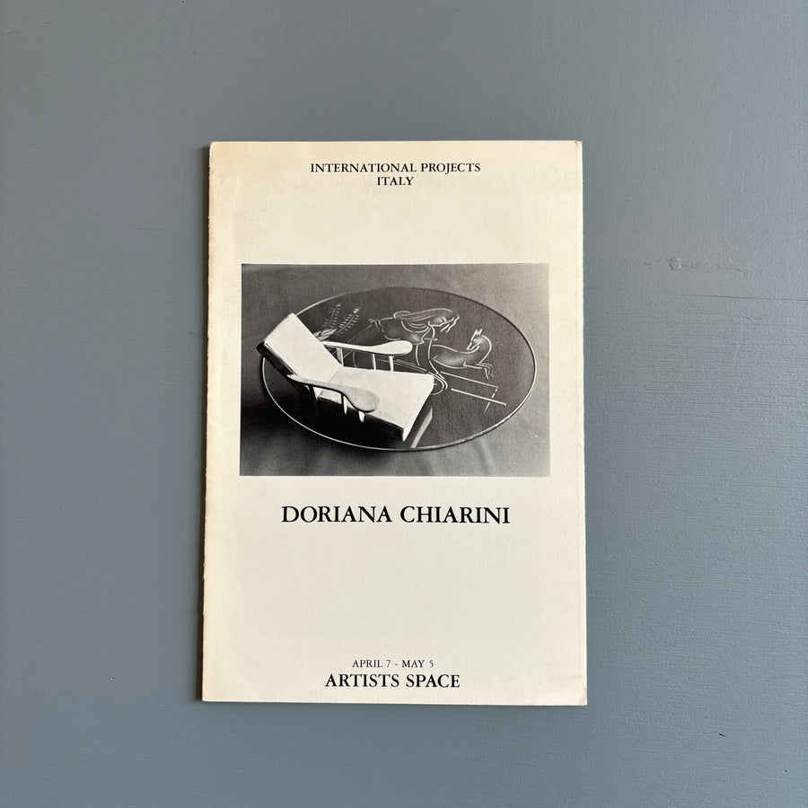 Doriana Chiarini - International Projects Italy - Artists Space 1984 - Saint-Martin Bookshop