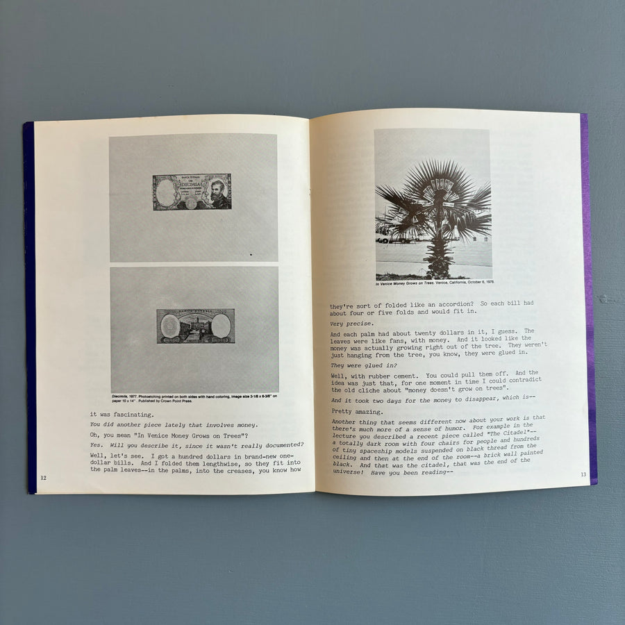 Chris Burden - View Vol. I No. 8 January 1978 - Saint-Martin Bookshop