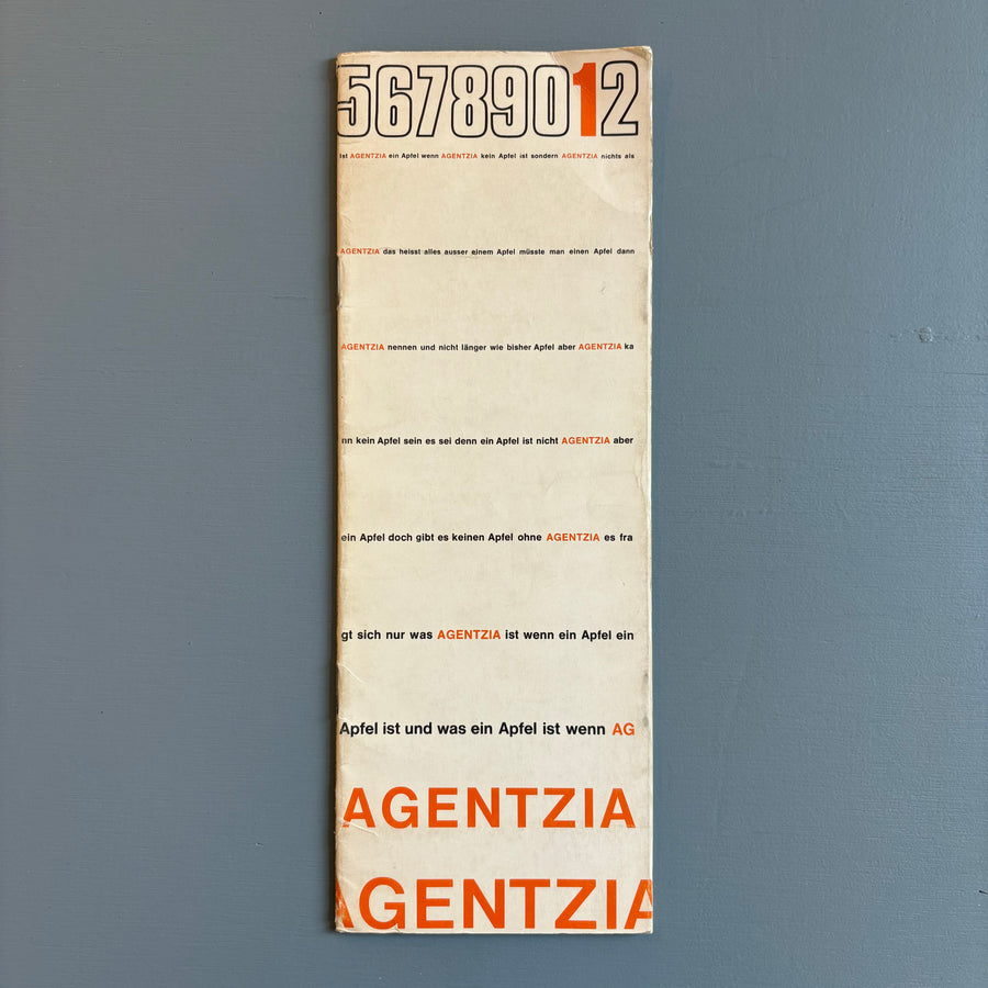 Jochen Gerz, Jean-Francois Bory - Agentzia 1 - Editions Agentzia 1969 - Saint-Martin Bookshop