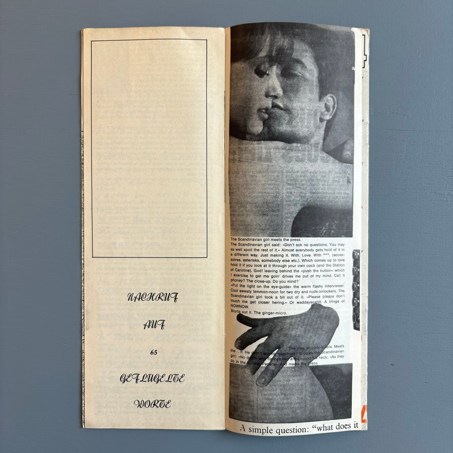 Jochen Gerz, Jean-Francois Bory - Agentzia 1 - Editions Agentzia 1969 - Saint-Martin Bookshop