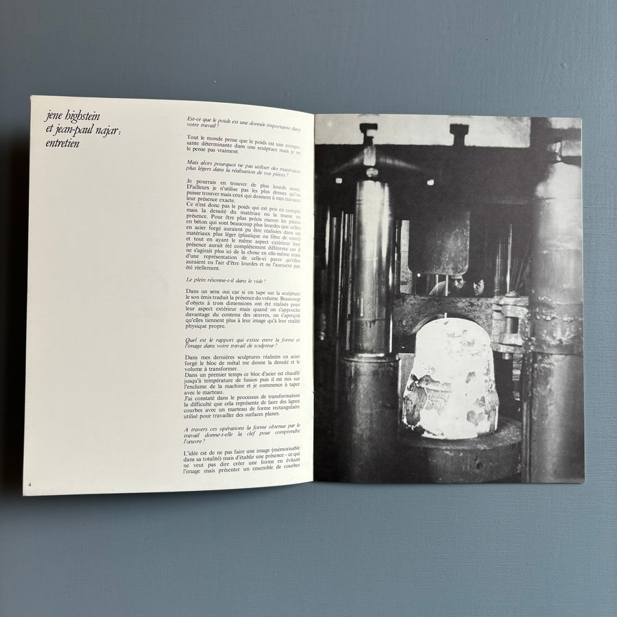 Jene Highstein - Musée d'art et d'industrie Saint-Etienne 1978 - Saint-Martin Bookshop