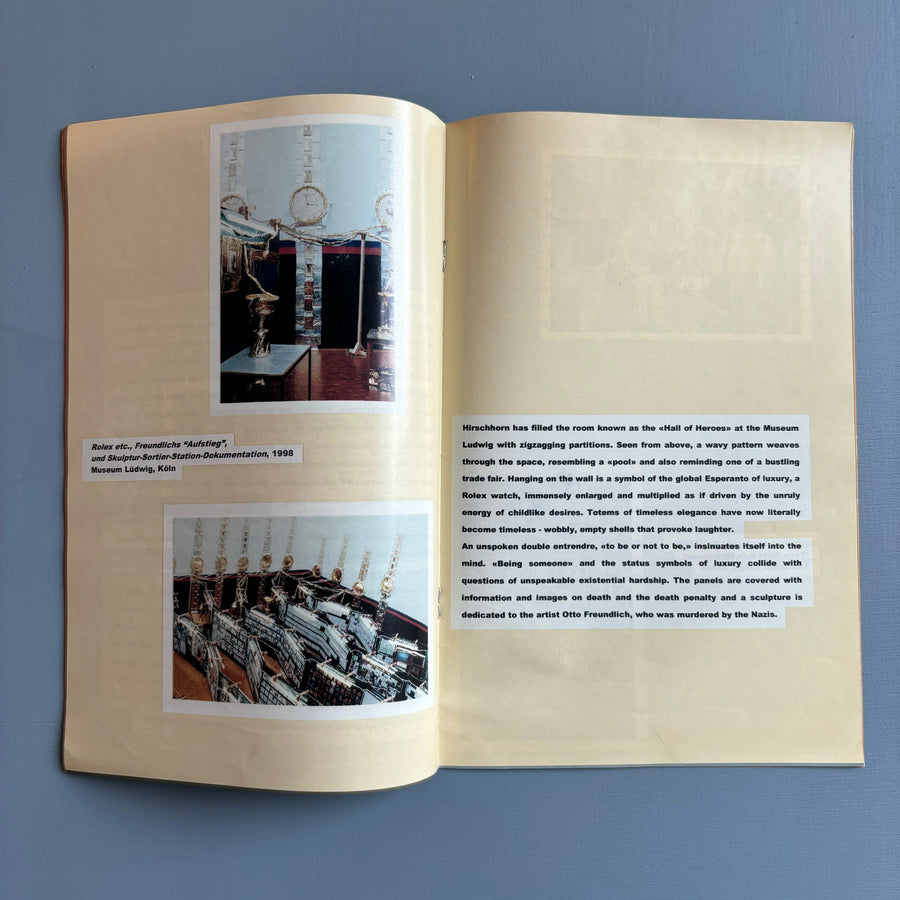 Short guide into the work of Thomas Hirschhorn - Barbara Gladstone Gallery 2002 - Saint-Martin Bookshop