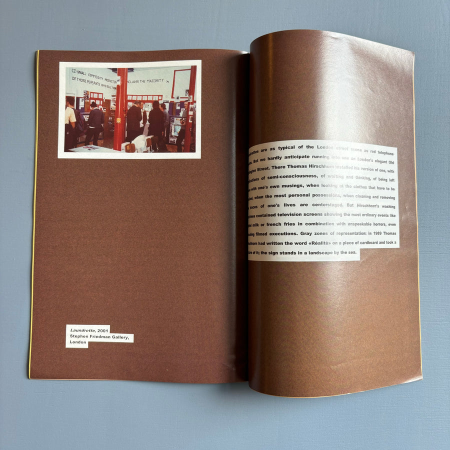 Short guide into the work of Thomas Hirschhorn - Barbara Gladstone Gallery 2002 - Saint-Martin Bookshop