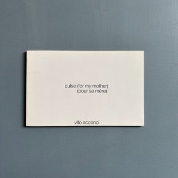 Vito Acconci (signed) - Pulse (for my mother) (pour sa mère) - Multiplicata 1973 - Saint-Martin Bookshop