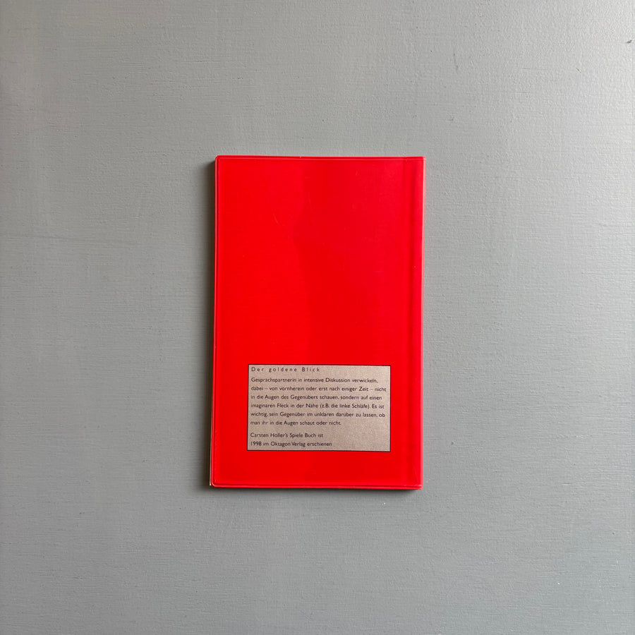 Carsten Höller - Spiele Buch - Oktagon 1998 - Saint-Martin Bookshop
