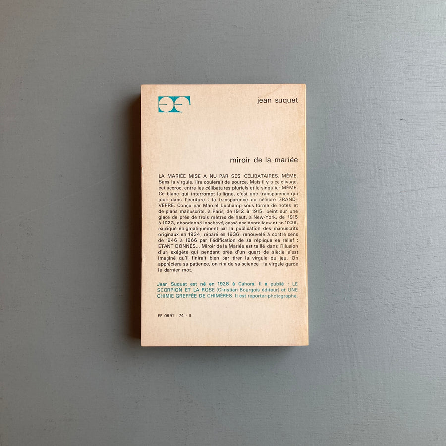Jean Suquet - Miroir de la mariée - Flammarion 1974 - Saint-Martin Bookshop