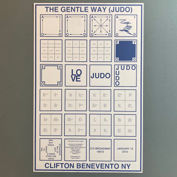 The Gentle Way (JUDO) - Exhibition poster - Clifton Benevento 2015 - Saint-Martin Bookshop
