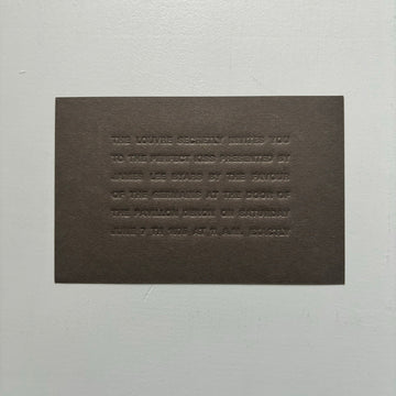 James Lee Byars - The Perfect Kiss, Invitation Card - Le Louvre 1975 - Saint-Martin Bookshop