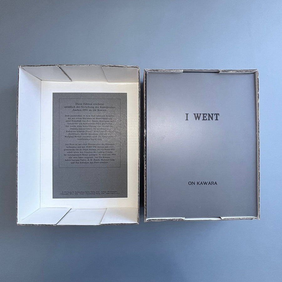On Kawara - I Went, I Met, I Read, Journal, 1969 - König 1992 - Saint-Martin Bookshop