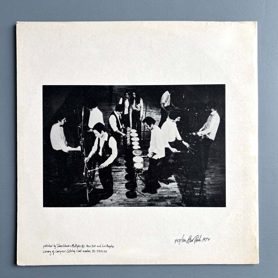 Steve Reich - Drumming - John Gibson + Multiples US 1971 - Saint-Martin Bookshop