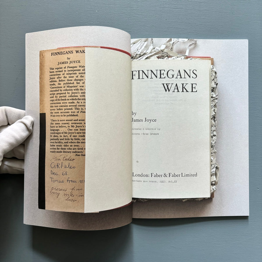 Reading Finnegans Wake by Ximena Pérez Grobet - Facsimile Edition - Nowhereman Press 2022 - Saint-Martin Bookshop