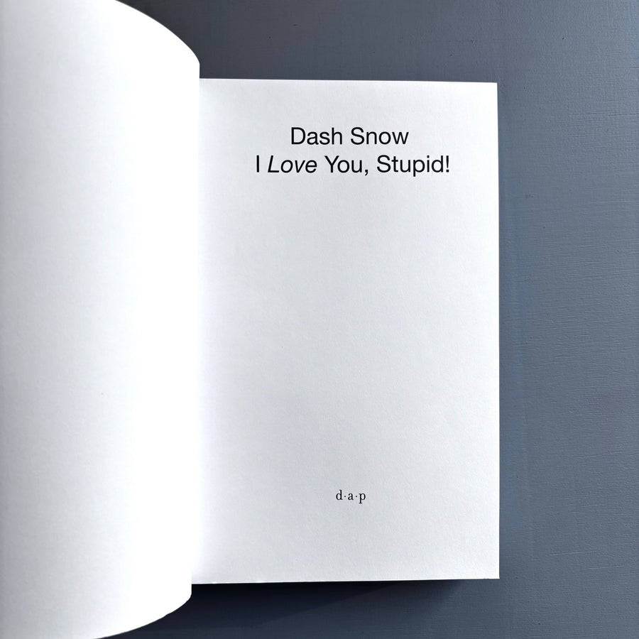 Dash Snow - I Love You, Stupid - DAP 2013 - Saint-Martin Bookshop