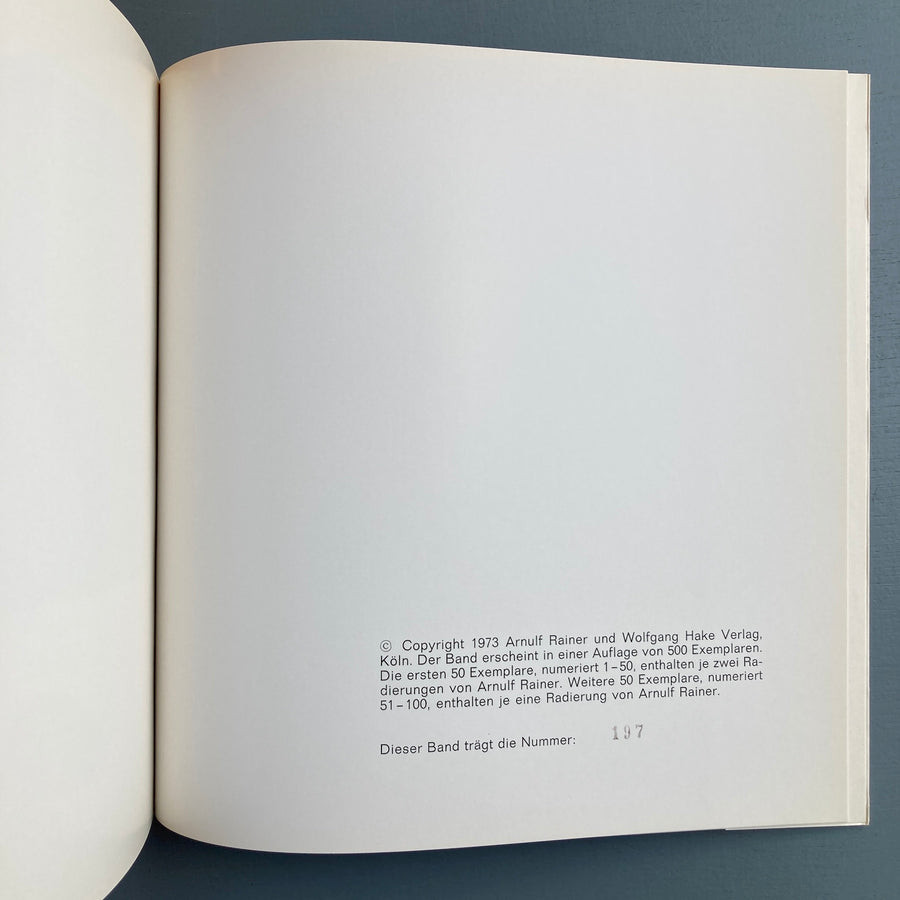 Arnulf Rainer - Blindzeichnungen - Hake Verlag 1973 - Saint-Martin Bookshop